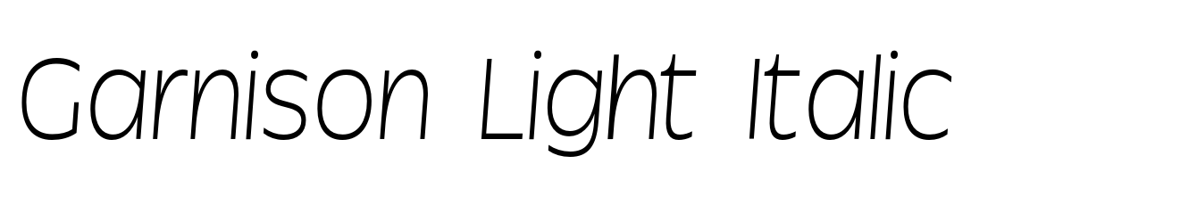 Garnison Light Italic